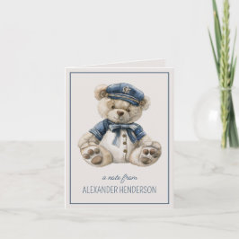 Nautical Blue Baby Bear Personalizado