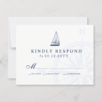 Nautical Boda Nave RSVP