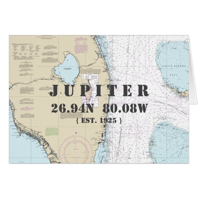 Nautical Chart Boater de TU CIUDAD en Florida (Anverso (Horizontal))