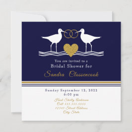 Nautical Coastal Bridal Shower Naval de Sandpiper 