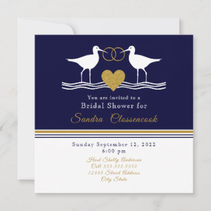 Nautical Coastal Bridal Shower Naval de Sandpiper