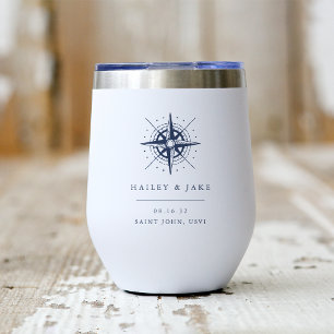 Nautical Compass Personalized Wedding Favor