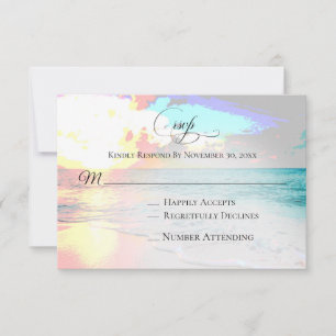 *~* Nautical Exotic Beach Wedding RSVP
