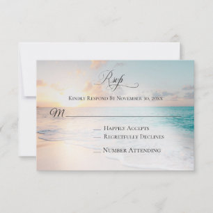 *~* Nautical Exotic Beach Wedding RSVP