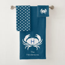 Nautical Moderno Dark Crab Verde azulado Nombre Mo