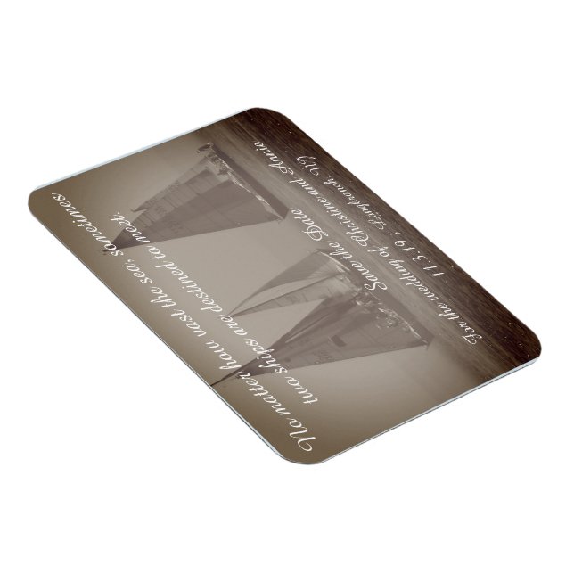 Nautical Save the Date boda imán (Lado Derecho)