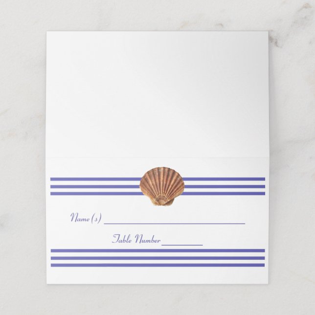 Nautical Seashell - Tarjeta Escort (Exterior desplegado)