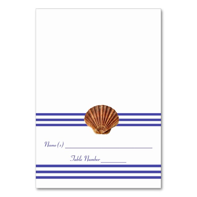 Nautical Seashell - Tarjeta Escort (Anverso)