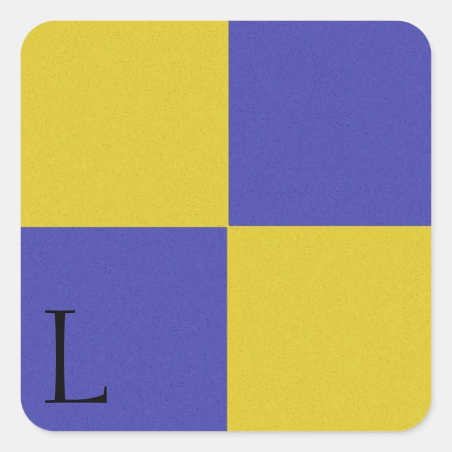 Nautical Signal Flag Alphabet Pegatina L (Anverso)