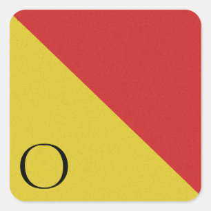 Nautical Signal Flag Alphabet Pegatina O