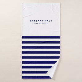 Nautical Stripe Navy Blue Trendy Stylish 9 Stripes