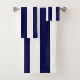 Nautical Stripes Navy Blue and White 