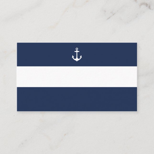 Nautical | Tarjetas de asiento para bodas (Anverso)
