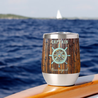 Nautical Theme Bronze Captains Wheel Pequeño