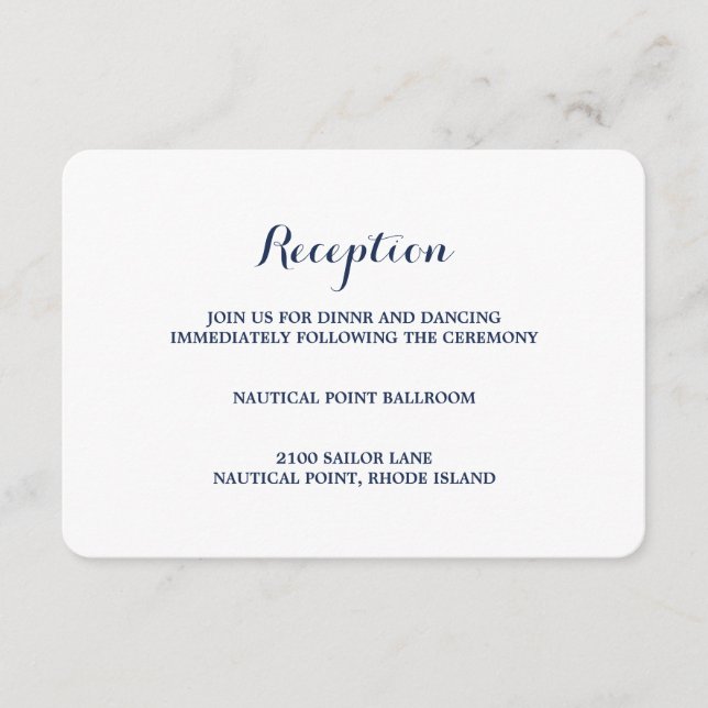 Náutico | Tarjeta de recepción (Anverso)