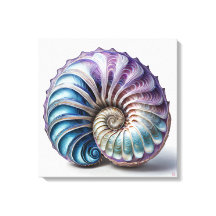 Nautilus - Impresión de arte de lienzo envuelto