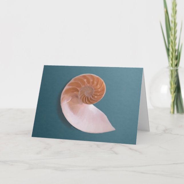 Nautilus Shell en la tarjeta de felicitación Ocean (Anverso)
