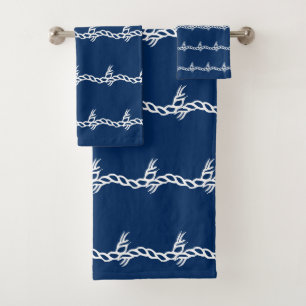 Naval Azul blanco azul de las olas de cuerda náut