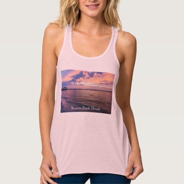 Navarre Beach Magic Hour Purple Sunset Tank Top (Anverso)