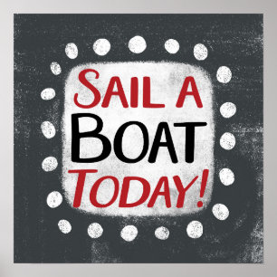 Navegar En Barco Hoy Arte Pared Poster
