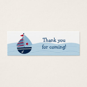Navegar fuera del velero Baby Shower Favor Gift Ta