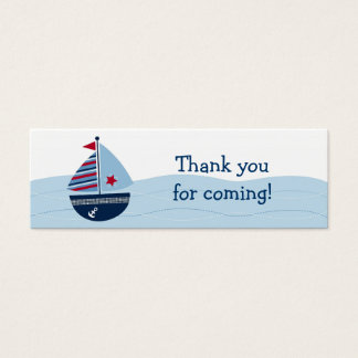 Navegar fuera del velero Baby Shower Favor Gift Ta