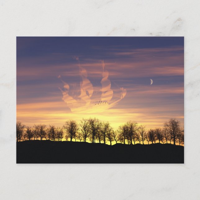 Navegar por la tarjeta postal del cielo nocturno (Anverso)