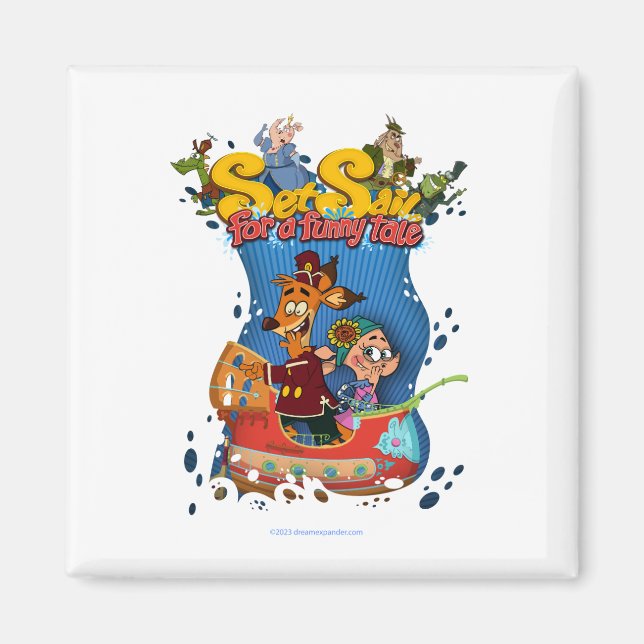 Navegar por un divertido imán de venta de cuentos (Frente)