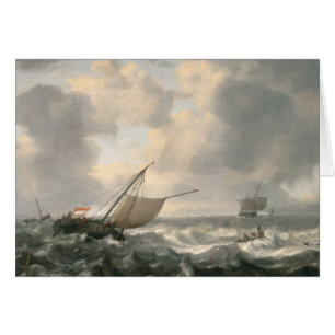 Naves en un mar picado