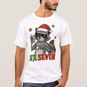 Navidad 67 Mapache Camiseta Seis Siete Meme Fiesta