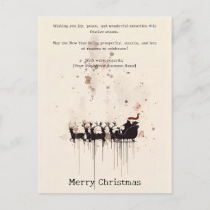 Navidad abstracta minimalista con tinta acuarela S