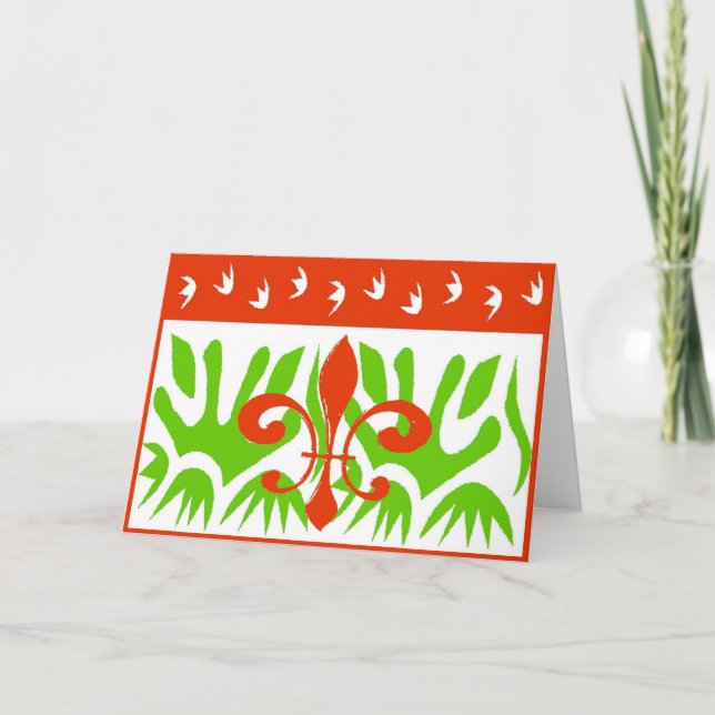 Navidad abstracto de la flor de lis (Anverso)