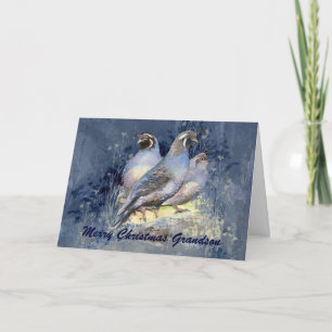 Navidad Abuelo California Quail Bird