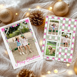 Navidad acuarela de arcos rosados calientes