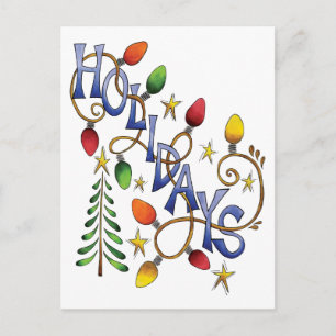 Navidad adorable, luces y estrellas con texto fest