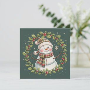 Navidad Adorable Muñeco de Nieve Temporada Inverna
