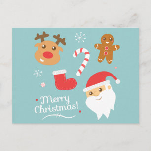 Navidad adorable - Santa, Reno, Hombre de pan de j