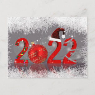 Navidad Alegre Año Nuevo 2022 Rojo Festivo