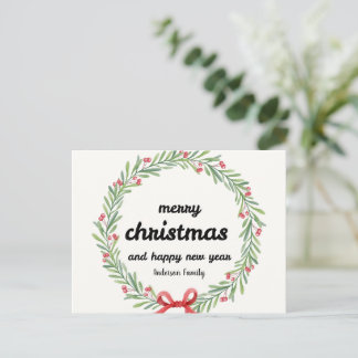 Navidad Alegre Año Nuevo Nombre de la Familia Rúst