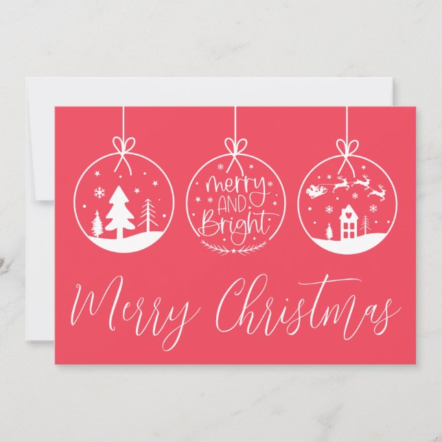 Navidad Alegre Brillante Dibujada a Mano (Anverso)