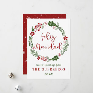 Navidad alegre en español, personalizado