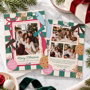 Navidad Alegre Familia 4 Fotos Retro Caprichosa