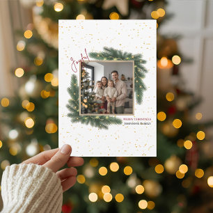 Navidad Alegre Foto Familiar Personalizada de Fies