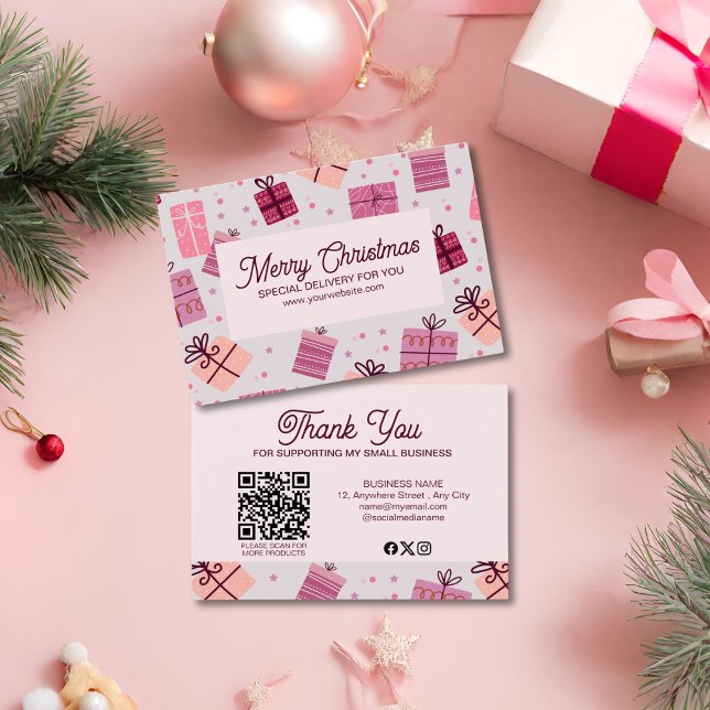 Navidad Alegre Negocios Festivos Rosa Moderno  (Subido por el creador)