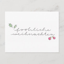 Navidad alegre: tarjeta de felicitación con letra 