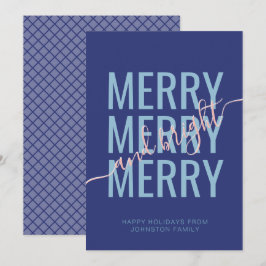 Navidad alegre y brillante a cuadros azules