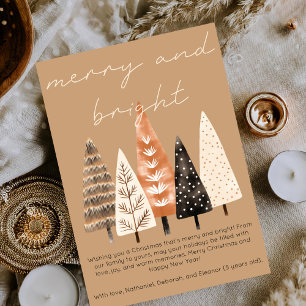 Navidad Alegre y Brillante Minimalista Boho Cute M