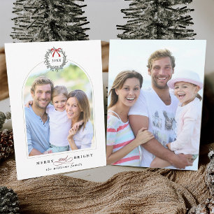 Navidad Alegre y Brillante Tarjeta de Navidad con