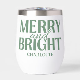 Navidad Alegre y Brillante Verde