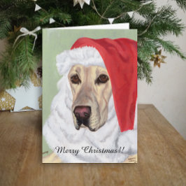 Navidad amarillo de Labrador Santa